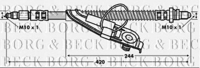 BORG & BECK bbh6755 -  Тормозной шланг